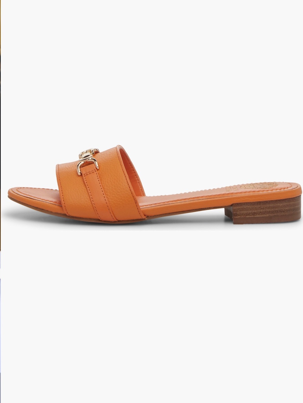 Vince Camuto Orange Leather Maxine Slide Sandal NWT - Picture 3 of 6